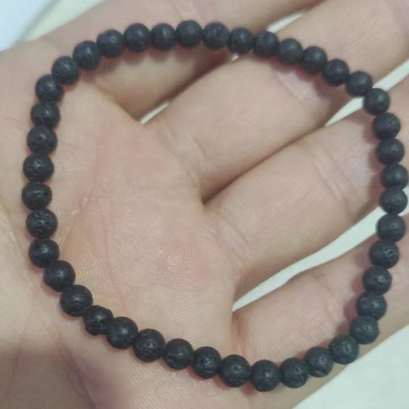 Fresh Style 4MM Agate Tiger's Eye & Volcanic Rock Beaded Bracelet