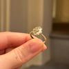 Trend Light Luxury Glossy Engagement Ring New In Texture Snowflake Rings for Women High Quality Design Fashionable  Gift