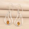 Citrine Gemstone 925 Sterling Silver Dangle Best Friend Gift Earrings Jewelry EE-139-14