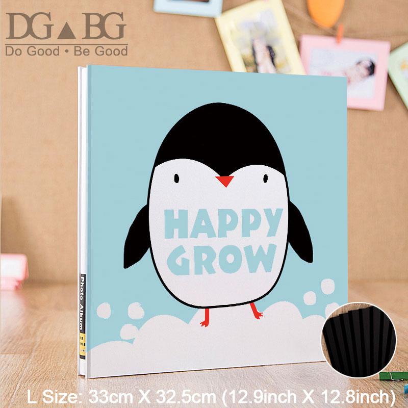 

Hand Made DIY Albums Holds 3X5 4X6 5X7 6X8 8X10inch Photos Magnetic Self-Stick Page Photo Album dinosaur Baby Album
