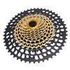 12 Speed Bicycle Cassette 11 to 50T Aluminum Steel Lightweight Bike Cassette Sprocket for Mountain Bikes Black Gold