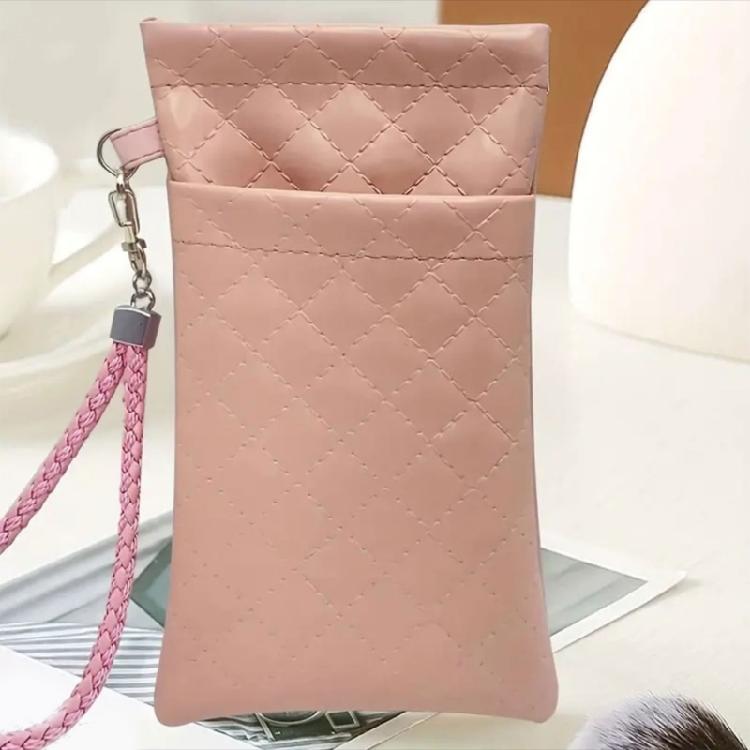 Fashionable Double Glasses Case For Daily Use Squeeze Top Design With Detachable Strap Protective Eyewear Storage Bag