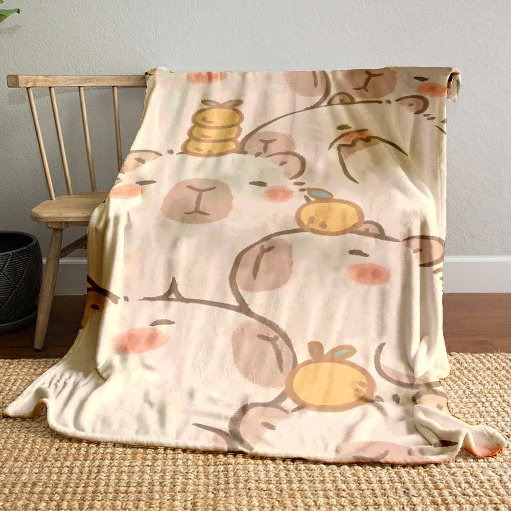 

Capybara Blanket Cute Cartoon Style bedroom Blanket for Livingroom Couch lunch break Soft throw for Friend s festival Gift 80cm x 120cm