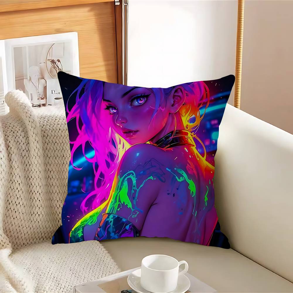 Anime Hot Girl-I Pillow Case Removable Washable Cushion Cover – All-Season Soft Linen