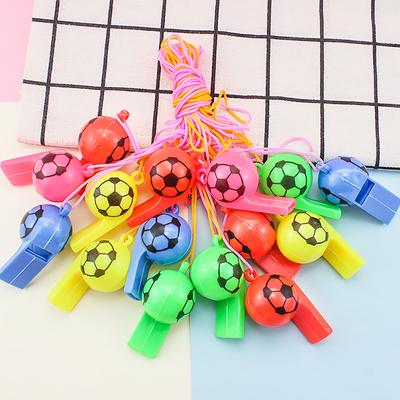 Colorful Football Whistle 5/10/20PCS Plastic Whistle with Rope Noise Maker Game Reward Festival Party Souvenir Carnival Gift ZYF