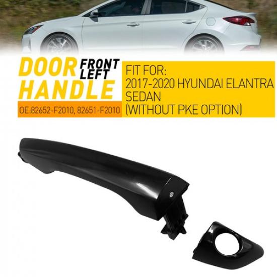 BLACK Cover Handle Front Outside Door Left Side/For Elantra 2017-20 #82652-F2010