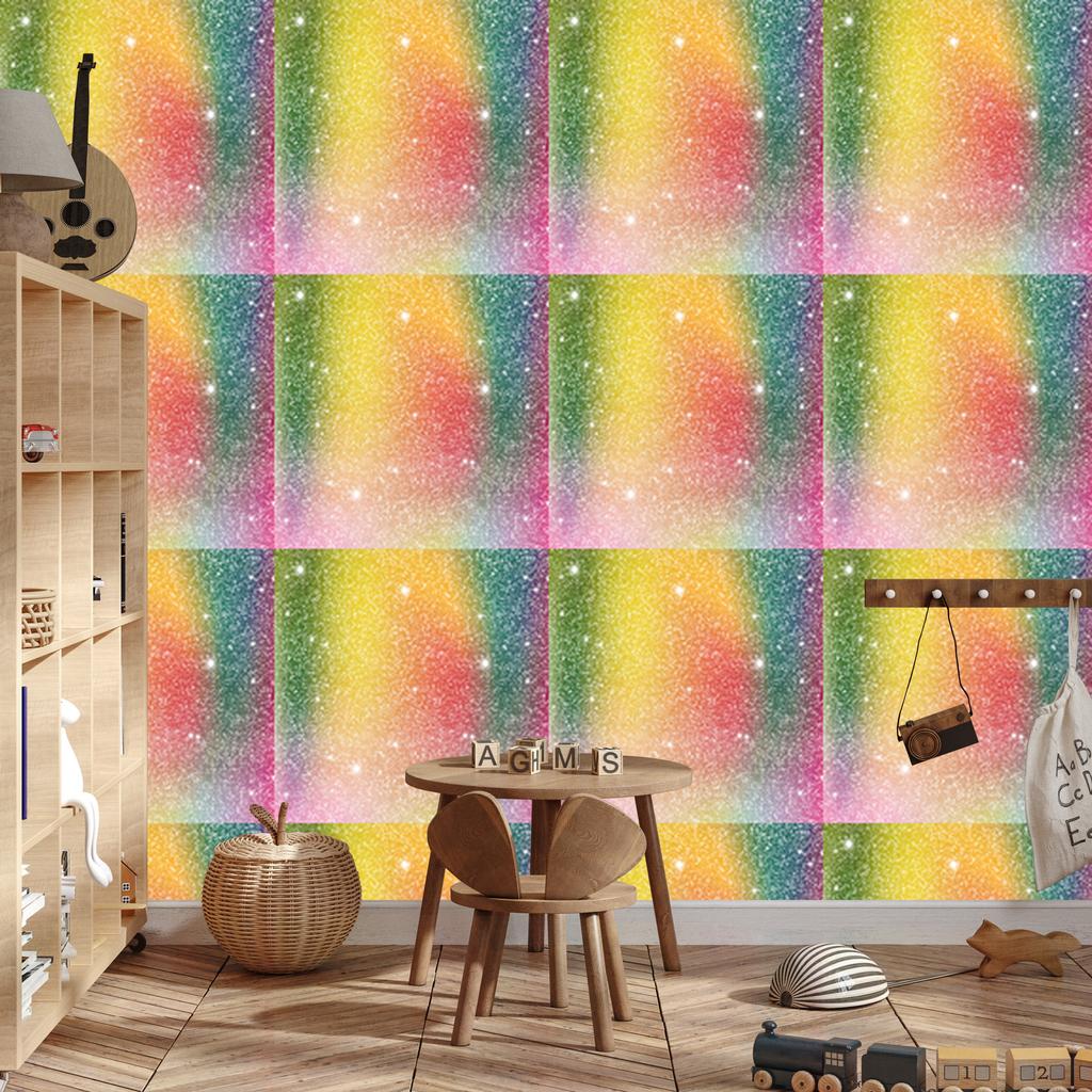 Cream and yellow glitter wallpaper for living room and bedroom 50x1000