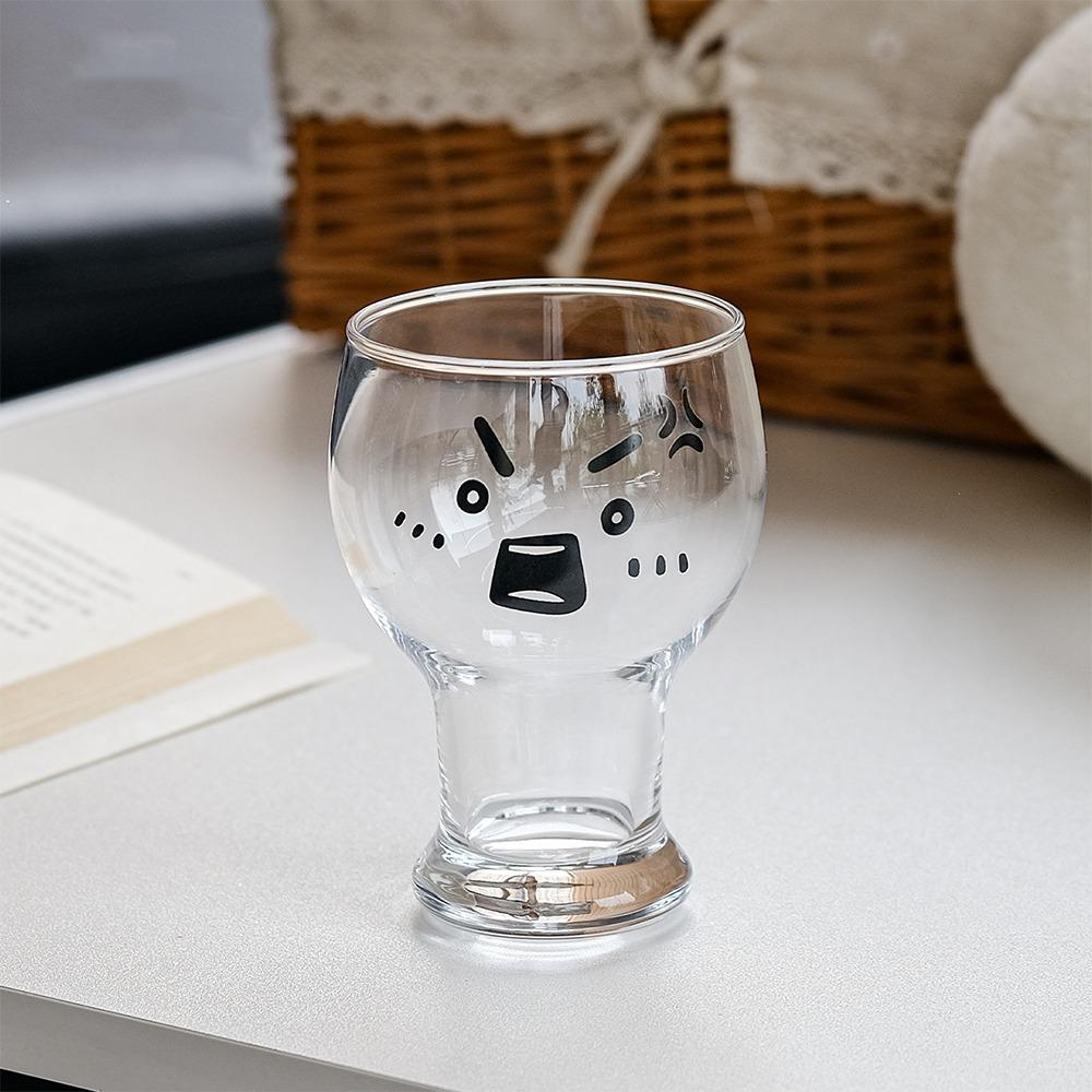 Large Capacity Glass Water Cup Heat-Resistant Ice Cream Cup Juice Cup Clear Coffee Cup  Daily Use