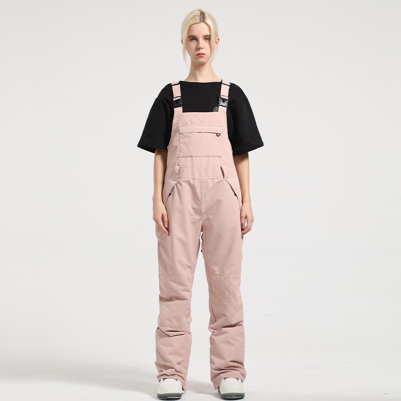 Women's Winter Waterproof Ski Overalls: Windproof, Wear-Resistant, One-Piece Snowboard Pants