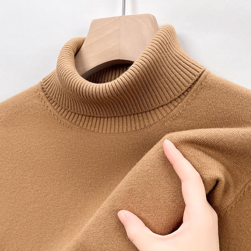 

Men s Winter High Neck Business Casual Sweater - Thick, Warm, Solid Color Knitwear 185-3XL