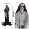 Life-Size Scary Talking Witch Animatronic Halloween Decoration Activated Eye Lights Moving Mouth