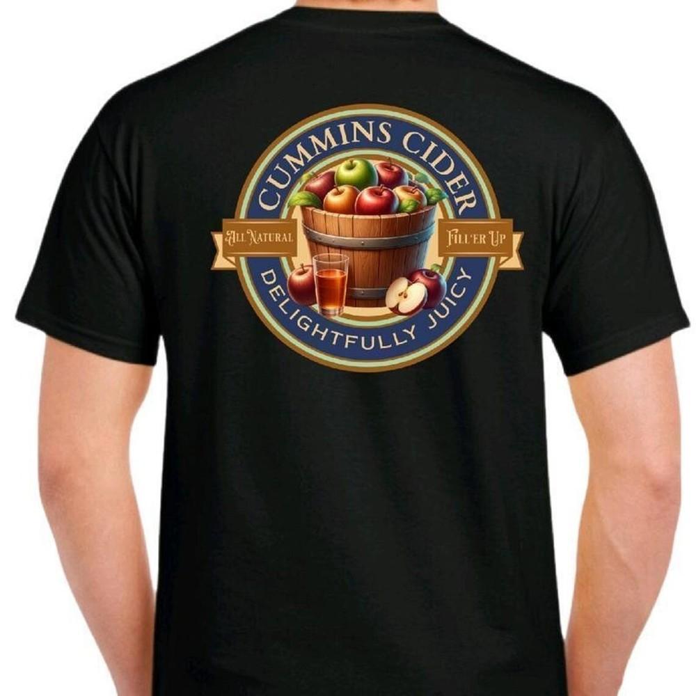 Cummins Cider Funny Meme printed on back Shirt Cummins Cider Unisex Shirt Unisex T-Shirt XXXXL