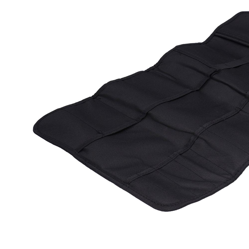 Portable Reel Type Tool Bag 22 Pockets Tool Storage Bag Durable Wrench Roll Up Bag  Electrician