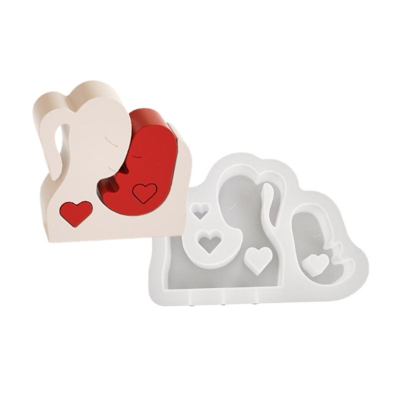 Mother and Baby Silicone Candle Mould Aromatherapy Candle Mold Soap Resin Gypsum Chocolate Making Mother Day Gift