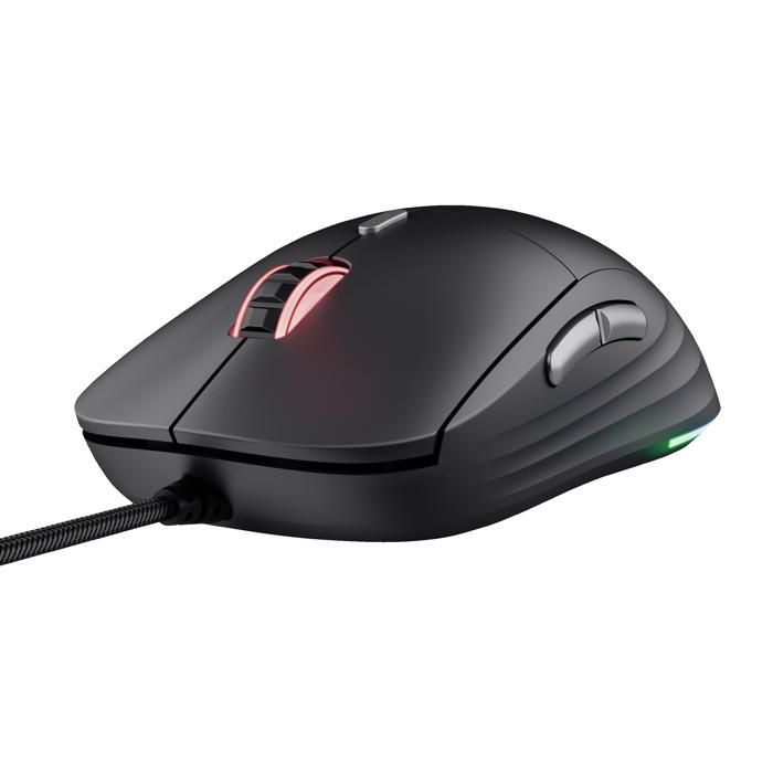 Trust Gaming REDEX Souris Gamer Légère 82 g, Interrupteurs Kailh 200-10000 DPI 6 Boutons Programmables Souris Gaming RGB Filaire USB