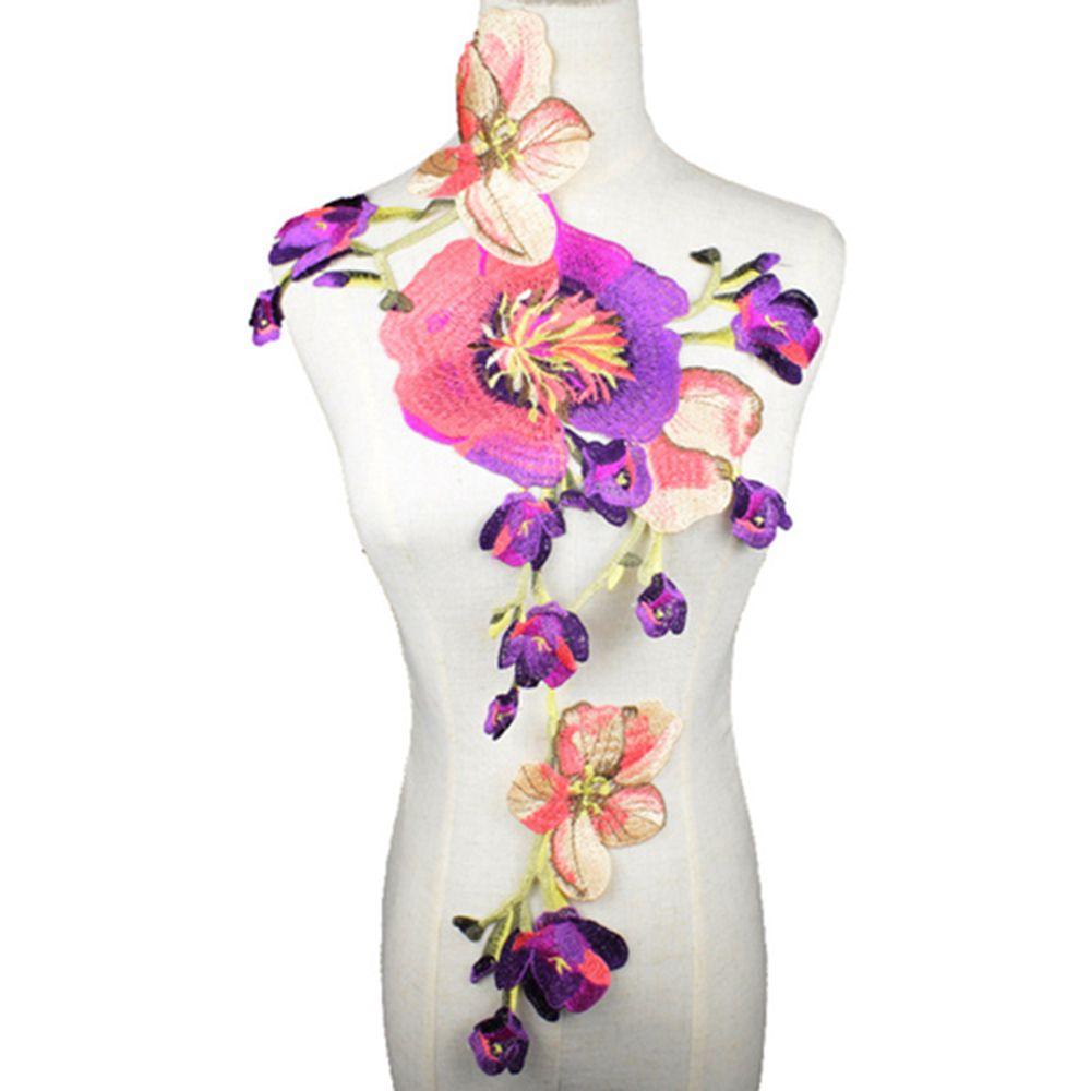 Craft Wedding Lace Flower Neckline Clothes Patch Dress Applique Embroidered Collar