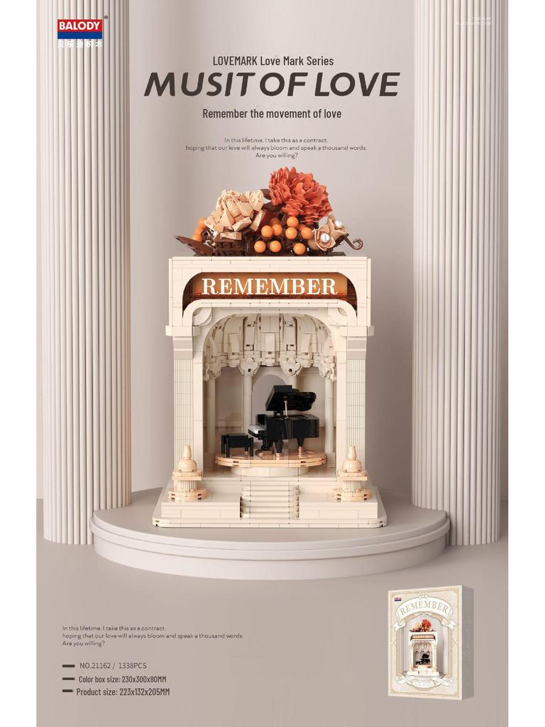 Belle Di Mini Partikel Kreative Desktop-Ornamente Liebe Serie DIY Spielzeug Bausteine