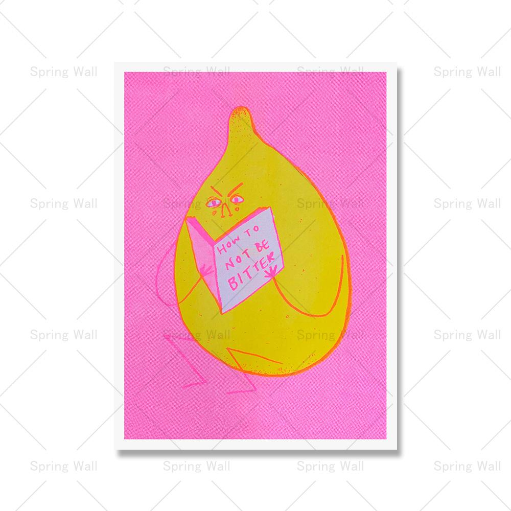 

Как не быть озлобленным Милый фрукт Лимон Выглядящий Книга Постер и Принты Современная Холщовая Картина Настенное Искусство Картинки Декор для Гостиной 21x30cm No Framed