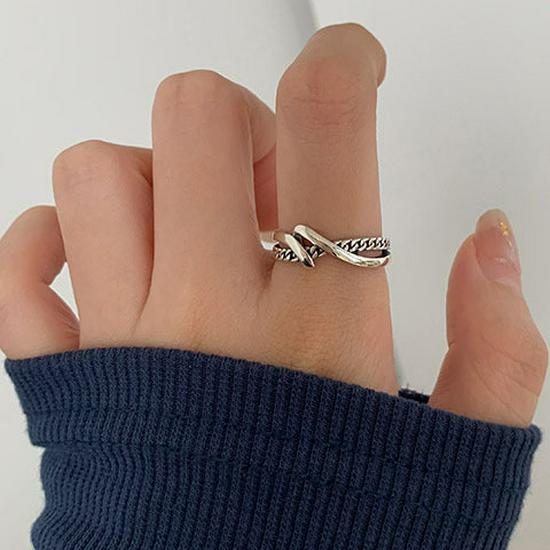 Women's Silver-Plated Retro Korean Style Index Finger Ring