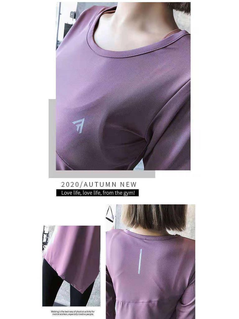 Damen Atmungsaktives Schnelltrocknendes Yoga Sport T-Shirt