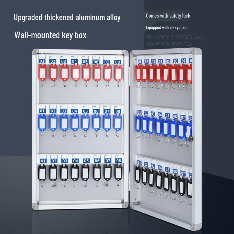 Wall-Mounted Key Management Cabinet for Real Estate & Car Keys