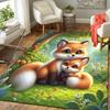 1pc Little Fox Under the Tree Print, Design Indoor Area Rug, Soft, Anti-Slip, and Durable Gaming Room Decor for Bedroom, Living Room, and Ex