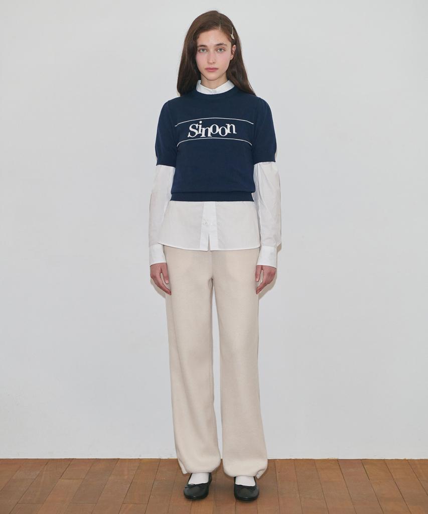 SINOON Sinoon Logo Half Knit (Navy)