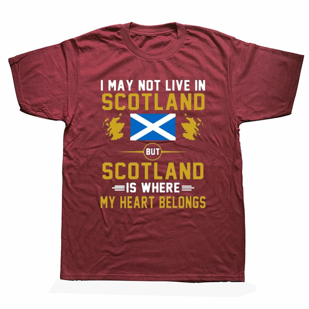 

Funny Scotland My Heart Belongs T Shirt Graphic Cotton Streetwear Short Sleeve Birthday Gifts Summer Style Tshirt Mens Clothing 4XL