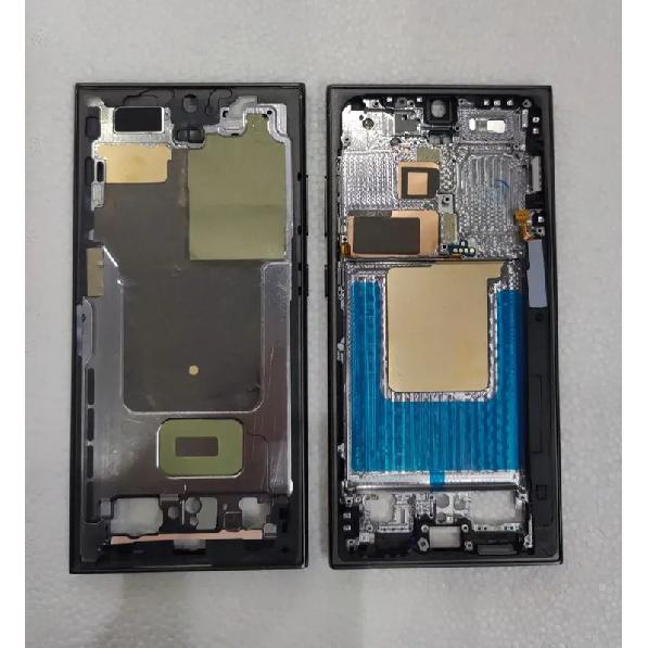 Housing Middle Frame LCD Bezel Plate Panel For Samsung Galaxy S24 Ultra middle frame S24U Gray EU