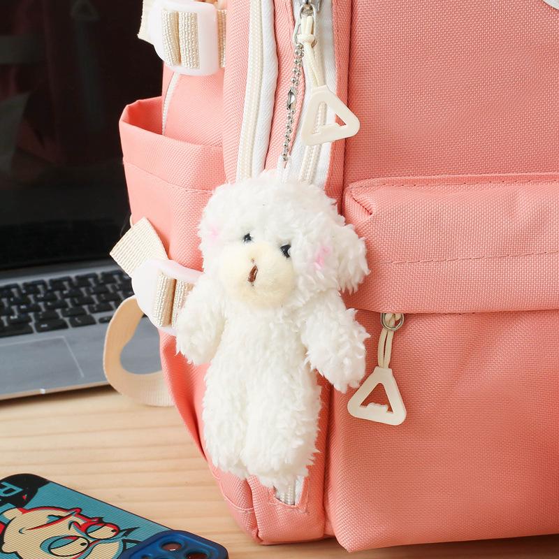 

School bag New school bag Female primary school students three to six backpack five-piece set Large capacity junior high school dirt-resistant