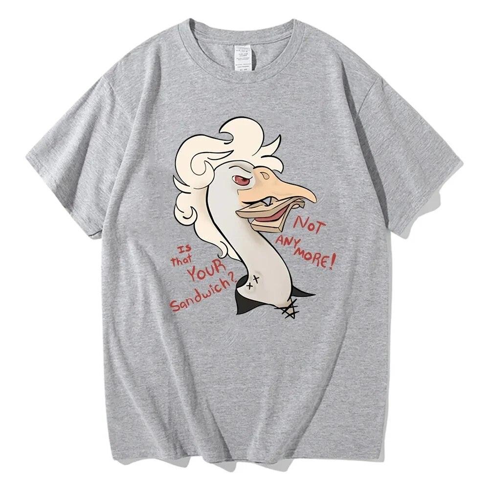 Letní trička s krátkým rukávem Funny Kawaii Streetwear Gym Tričko s krátkým rukávem Husí Astarion Graphic TRIKS Žena Y2k Top Trička