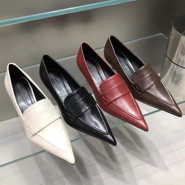 Fashion Women Pumps Fashion Pointed Toe Slip On Ladies Elegant Single Shoes Thin Low Heel Dress Shoes Heeled Sandals Zapatos De Mujer