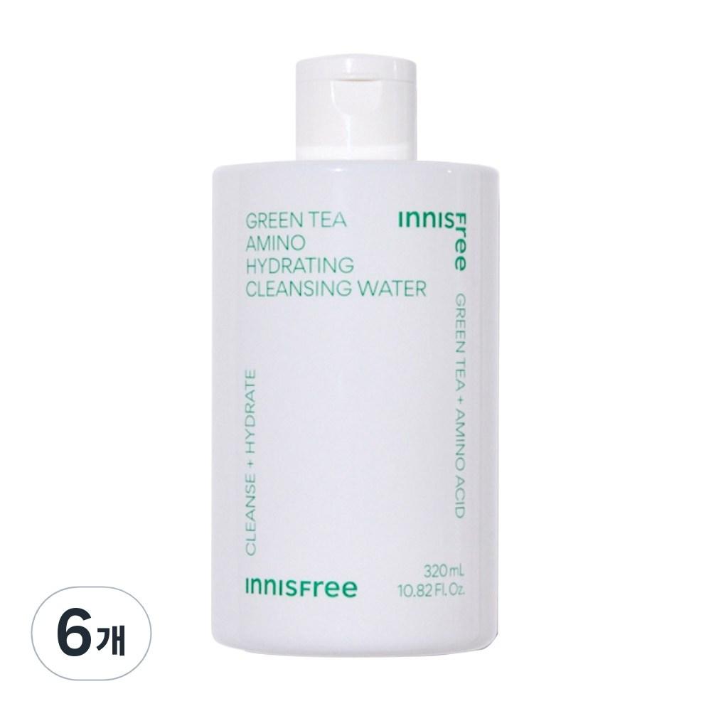 

Innisfree New Green Tea Amino Moisture Cleansing Water, 6 упаковок, 320 мл
