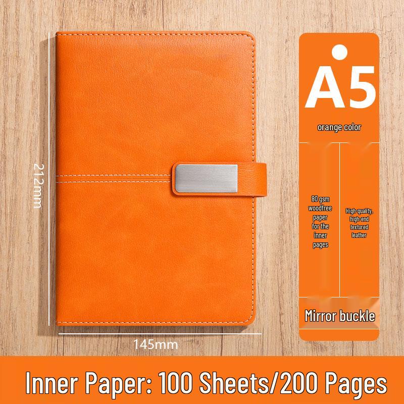 Personalized A5 Soft Leather Notebooks with Logo Printing: Custom Covers & Pages for Office Use