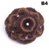 Synthetic Hair Bun Bud Hair Clips With Diamond Colorful Shiny For Women Ponytail Claw Clip Lifelike Hairpiece Styling Tools