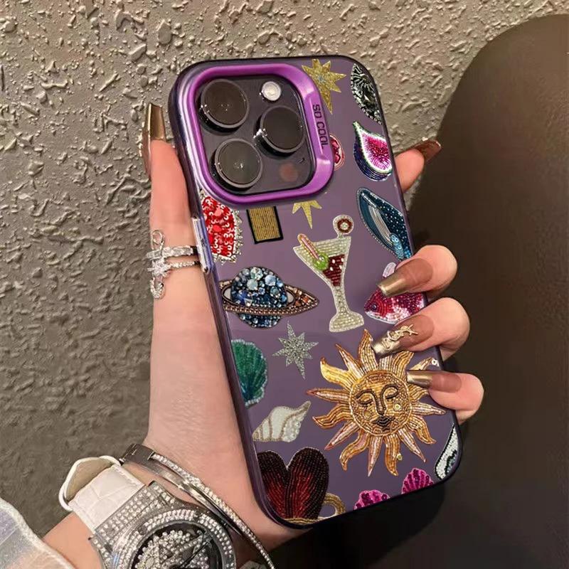 Fashion Black Collage Pattern Eye Design Phone Case For iPhone 16 Pro Max Cases iPhone 15 14 13 12 11 XS X XR 16 15 Plus Cover