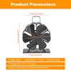 6 Blades Heat Powered Stove Fan Silent Fireplace Fan Quickly Warm Air Stove Fan NonElectric