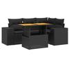 VidaXL Salon de Jardin avec Coussins 5 pcs, Canapés de Terrasse, Ensemble de Meubles de Patio, Mobilier d'Extérieur, Noir 3272616