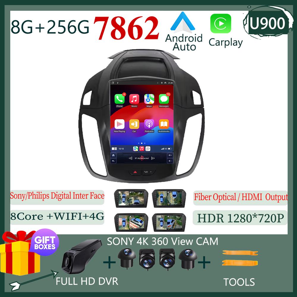 9.7 Inch Android Car Radio For Ford Kuga 2 Escape 3 2012 - 2019 4G Wireless CarPlay Car Radio Multimedia Player GPS 2 Din
