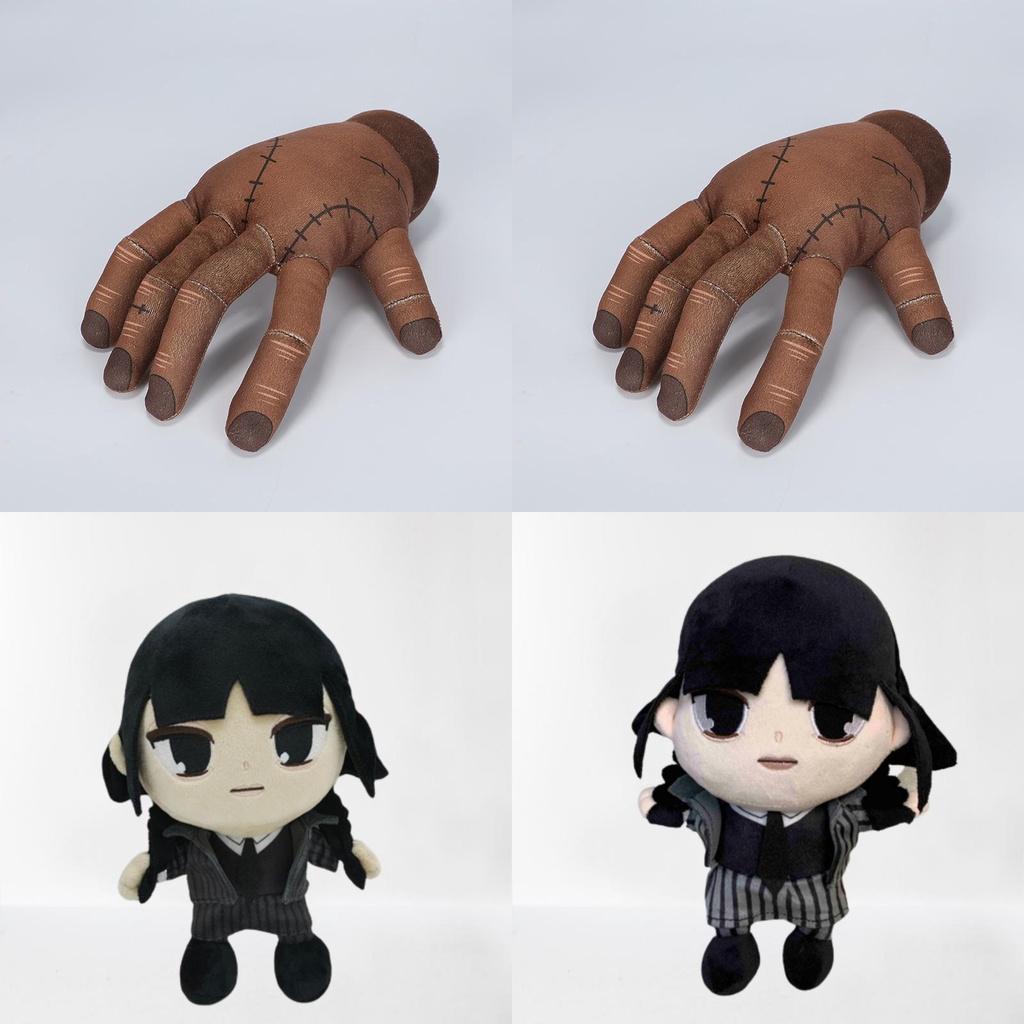 Wednesday Addams Stuffed Animals Hand Palm 23cm 89g
