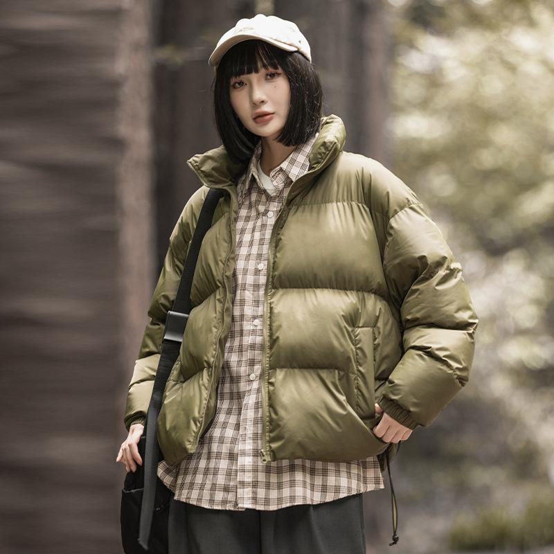 Stand-up Collar Cotton Clothes Winter Outdoor Color Matching Warm and Cold Clothes Couple's Anti-splashing Bread Clothes Winter Jackets