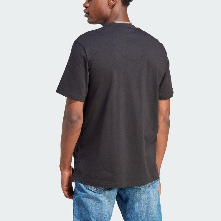 Adidas Lounge Tee With Logo Patch Men Tops Black IB6165