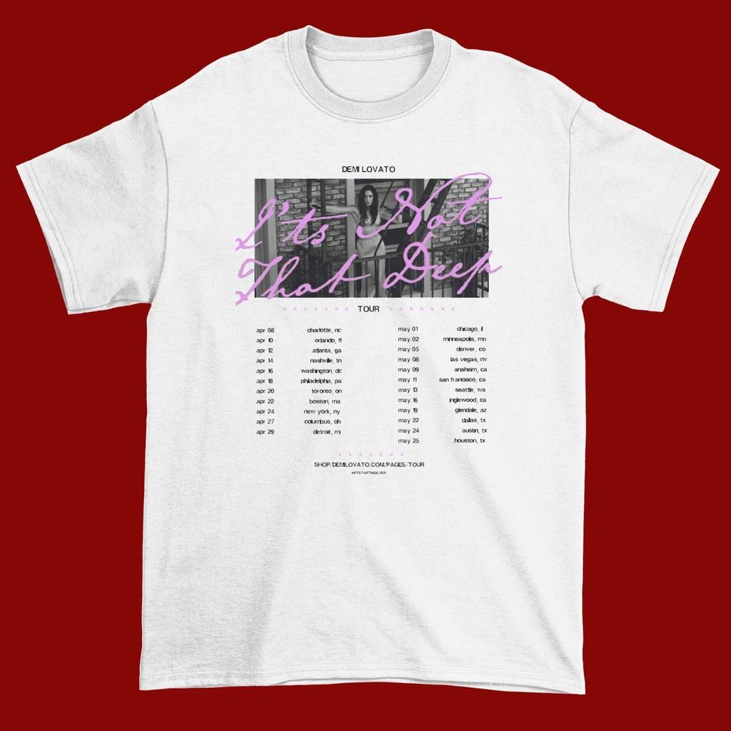 Demi Lovato Tour 2026 Weißes Baumwollhemd Alle Größen S5XL Pp2624