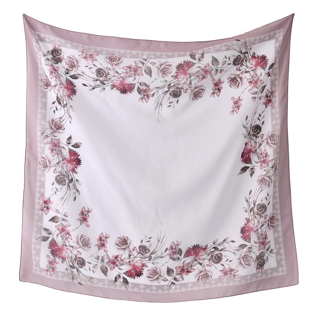 Newest Style Women Scarf Square Tencel Printed Handkerchief Fashion Temperament Beach Sunscreen Shawl