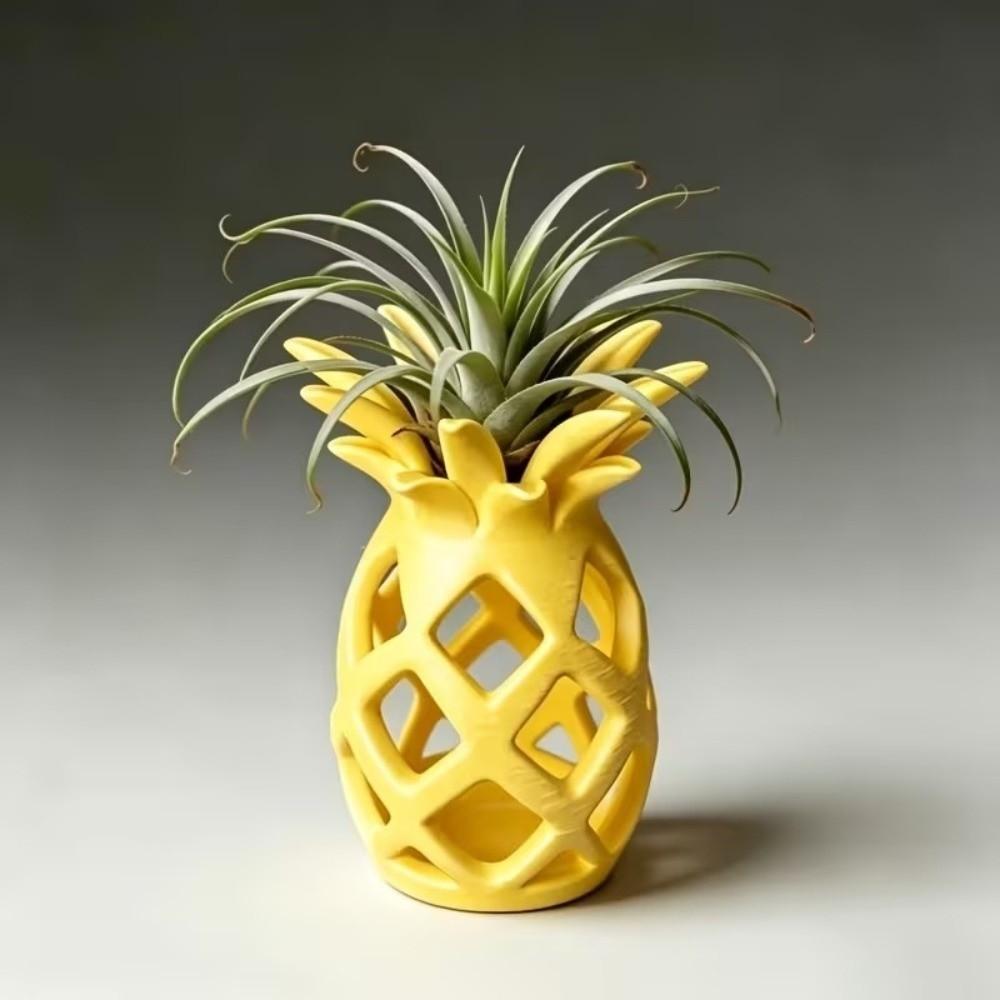 3D Printed Pineapple Sculpture Fruit Shape Home Decoration Funny Pineapple Flowerpot Home
