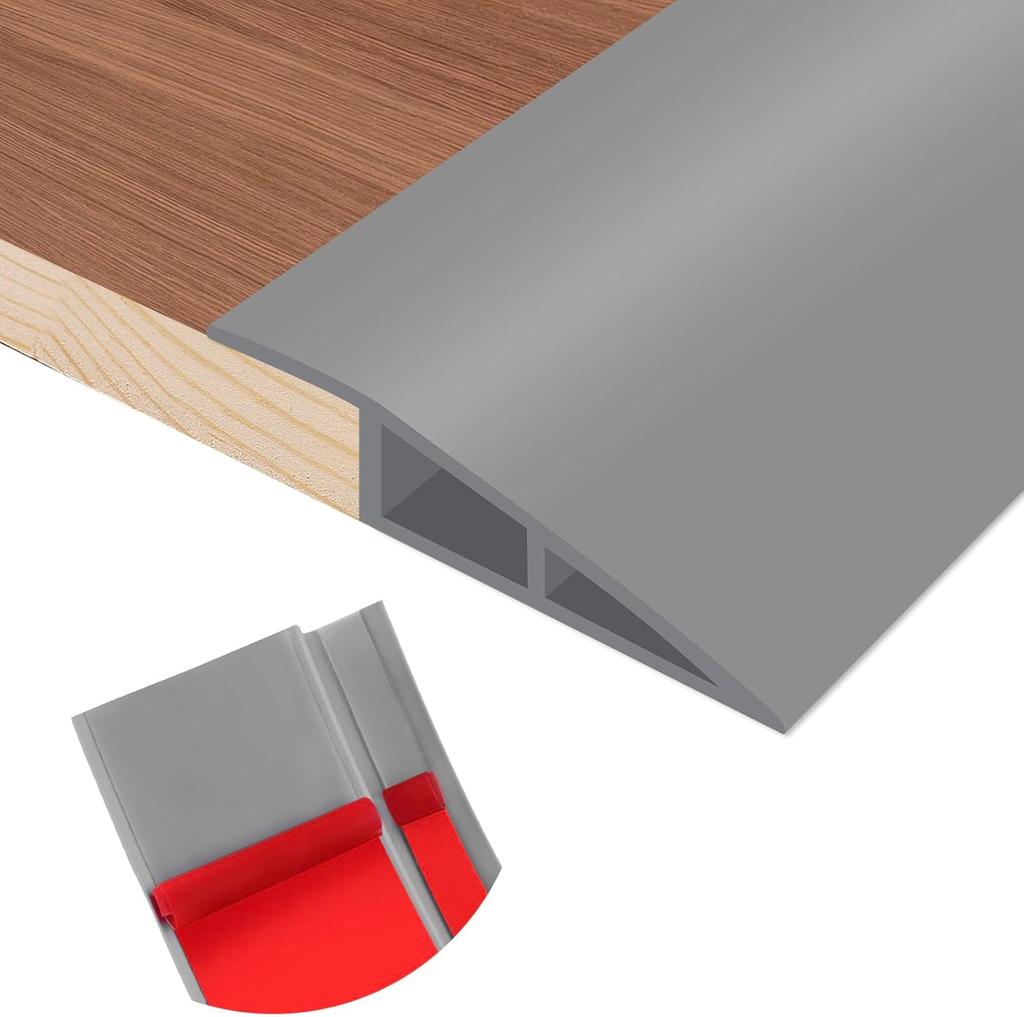 1PC 1/2m Wood Floor Transition Strip Edge Closing Strip Floor Seam Wear-Resistant Soft Plastic Flat Buckle Dge Threshold