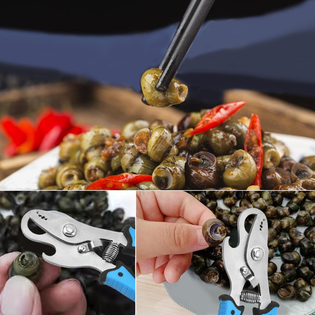 Snail Tail Cutting Tool Stainless Steel Escargot Scissors Snail Plier With Rubber Handle For Precise Snail Processing