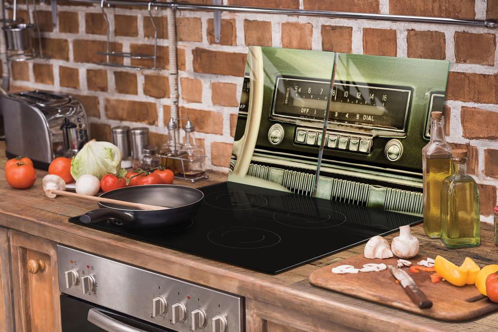 SZKLANA PŁYTA OCHRONNA NA KUCHENKĘ 90x52 RADIO