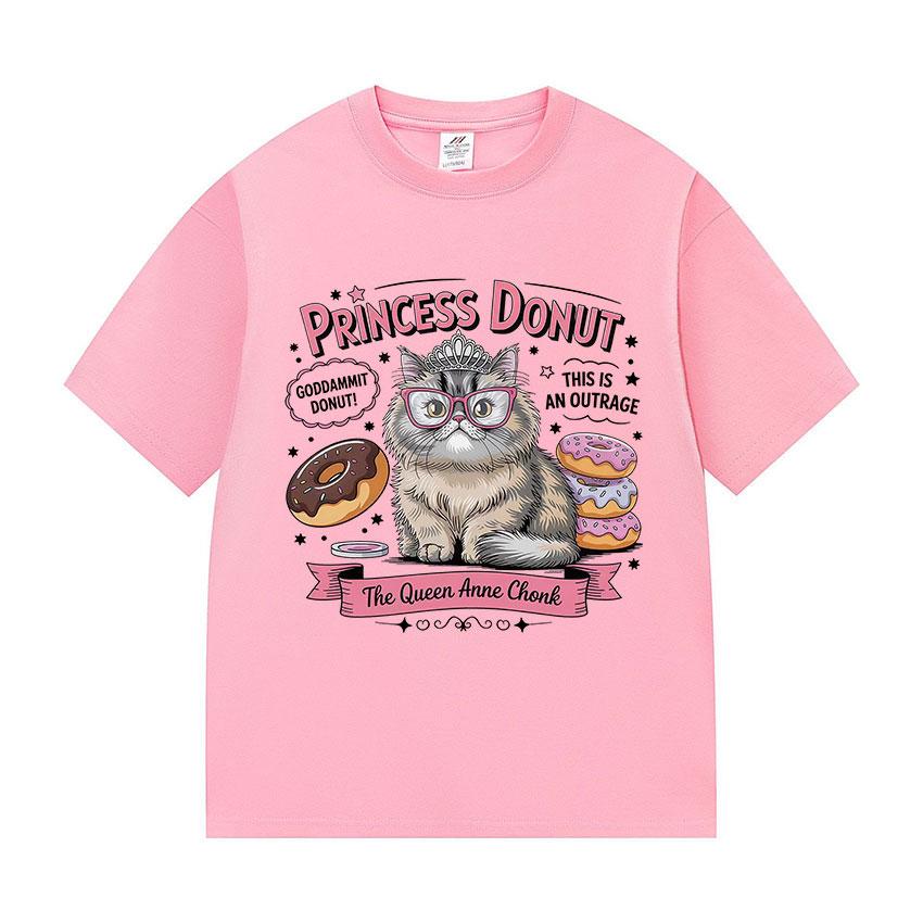 Princess Donut Dungeon Funny Graphic Tshirts Unisexs Women Cute Gamer Cat 100 Cotton T Shirt Summer ONeck Short Sleeve T Shirts