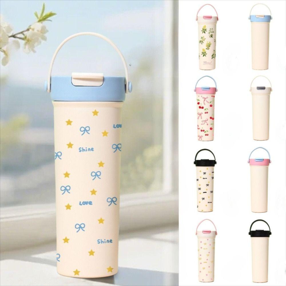 Bowknot Insulated Cup Stainless Steel Thermal Car Coffee Cup New Water Bottle Travel